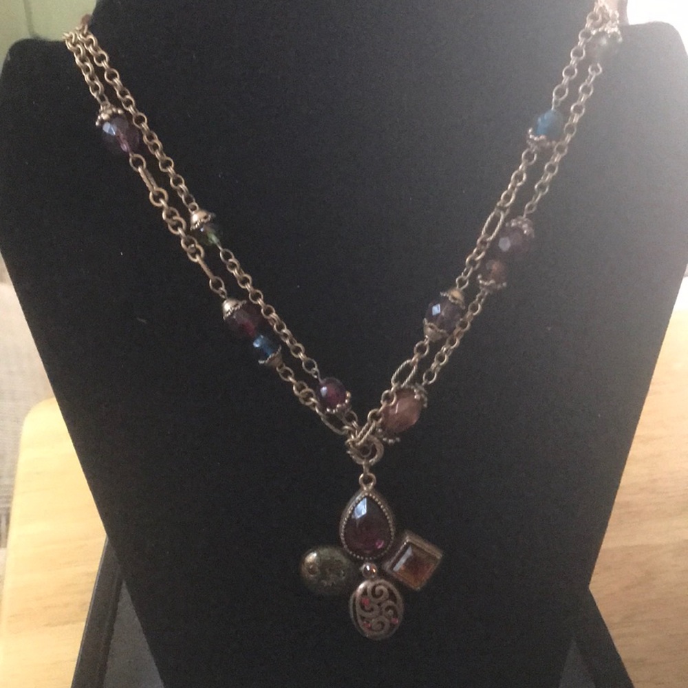 Chicos Multi Stone Cross